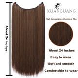 Synthetic 24inch Invisible Hair Wire Without No Clip Hair Extension