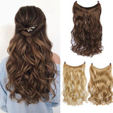 Synthetic 24inch Invisible Hair Wire Without No Clip Hair Extension