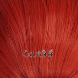 Red Short Fluffy Synthetic Cosplay Wigs Heat Resistance Hair Men's Party