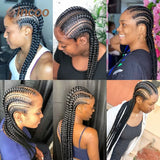 Full Lace Braided Wigs For Black Women Jumbo Knotless Box