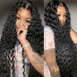 Deep Wave  Lace Front Wigs Chocolate Brown Kinky Curly Lace Frontal Wig