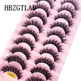 New 10 Pairs 3D Faux Mink Lashes Natural long Mink False Eyelashes