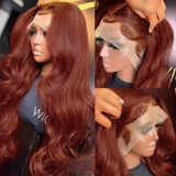 Reddish Brown Body Wave Lace Frontal Human Hair Wig