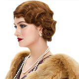 Synthetic Hair Fingerwave Flapper Halloween Costume Short Curly  Wig