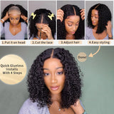 Brazilian Kinky Curly Bob Wig Human Hair Lace Frontal