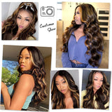 Highlight Lace Front Wig Synthetic Pre Plucked