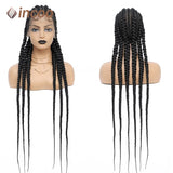 Full Lace Braided Wigs For Black Women Jumbo Knotless Box