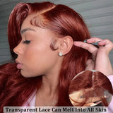 Reddish Brown Body Wave Lace Frontal Human Hair Wig