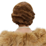 Synthetic Hair Fingerwave Flapper Halloween Costume Short Curly  Wig