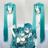 Hair Miku Cosplay Wig Long Heat Resistant Synthetic Hair + Wig Cap