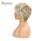 Short Wig Blonde Hair Synthetic Wigs Straight Cosplay Wig