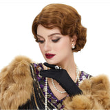 Synthetic Hair Fingerwave Flapper Halloween Costume Short Curly  Wig