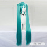 Hair Miku Cosplay Wig Long Heat Resistant Synthetic Hair + Wig Cap