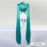 Hair Miku Cosplay Wig Long Heat Resistant Synthetic Hair + Wig Cap